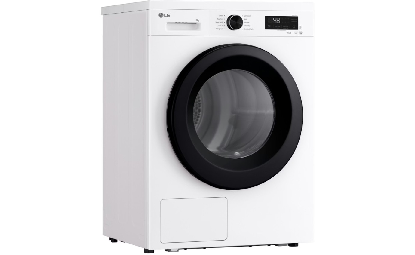 LG 8kg Series 1 Heat Pump Dryer (White) DVH108WP