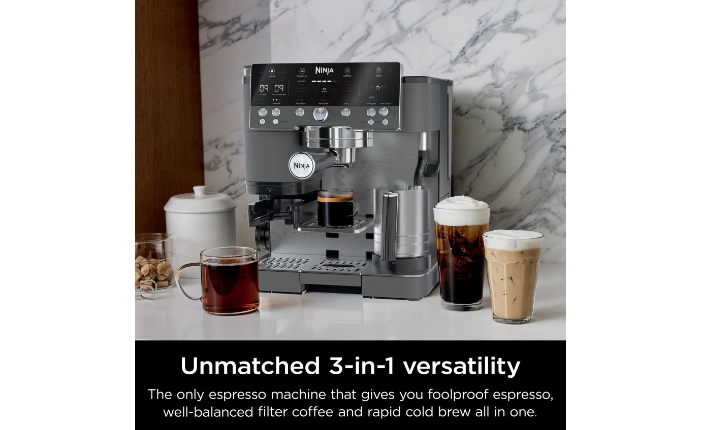 Ninja Luxe Caf&eacute; Premier Espresso Machine (Gunmetal) ES601GM