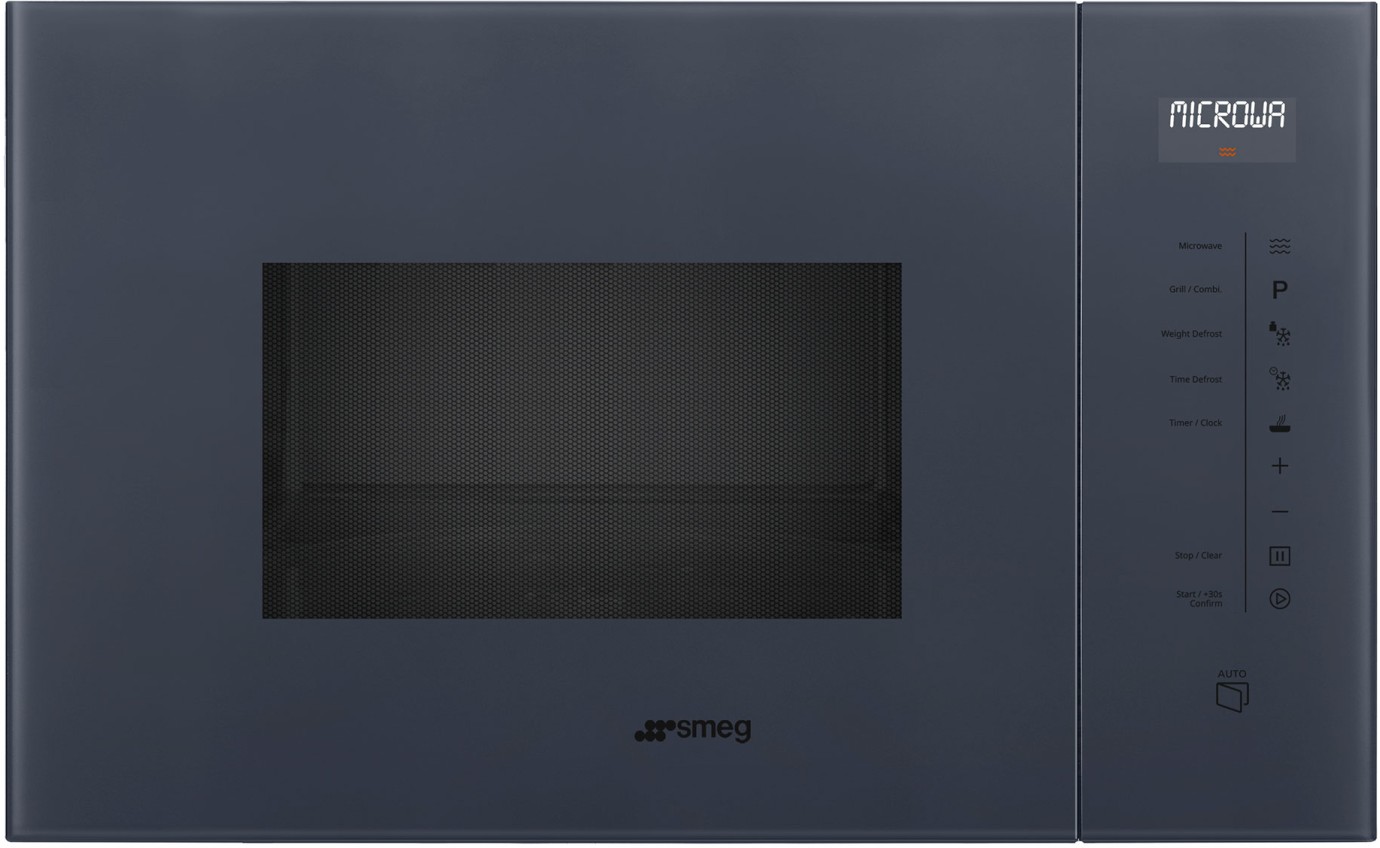 Smeg 25L Linea Built-in Microwave and Grill (Neptune Grey) FMIA125G