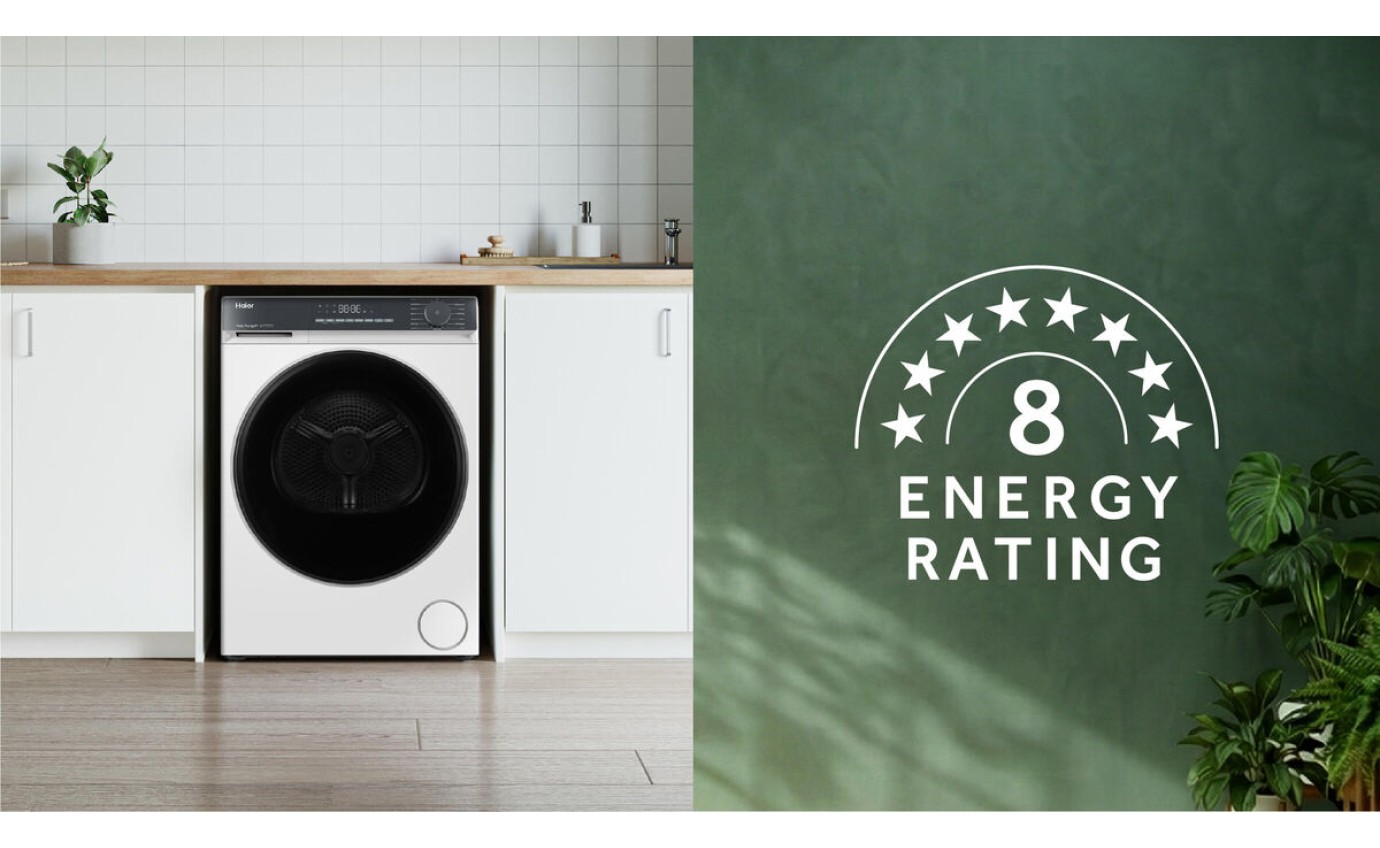 Haier 8kg 300 Series Heat Pump Dryer (White) HDHPS80KW1