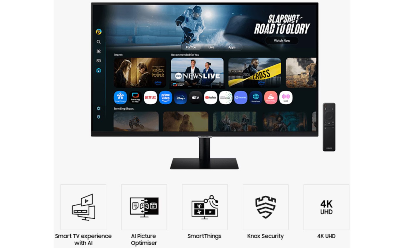 Samsung 43 inch M7 M70F 4K Smart Monitor with Remote LS43FM702UEXXY