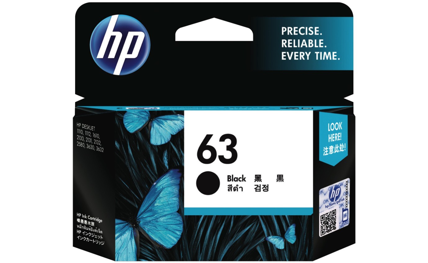 HP 63 Original Ink Cartridge (Black) F6U62AA