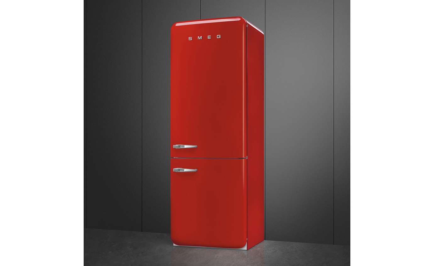 Smeg 481L 50s Style Retro Bottom Mount Fridge (Red) FAB38RRD5AU