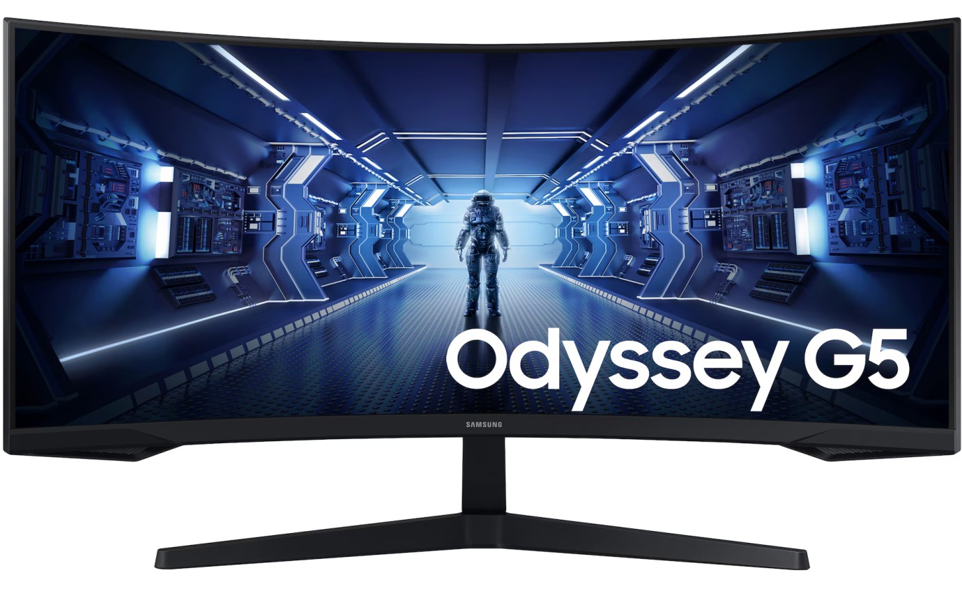 Samsung 34 inch Odyssey G55T Curved WQHD 165Hz Gaming Monitor LC34G55TWDEXXY