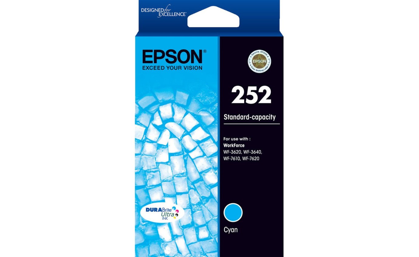 Epson 252 DURABrite Ultra Ink Cartridge (Cyan) T252292