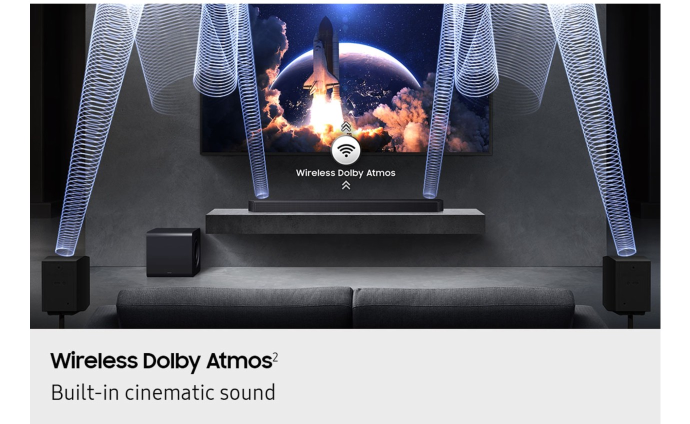 Samsung 9.1.4ch Q-Series Soundbar with Subwoofer & Rear Speakers HWQ930HXY