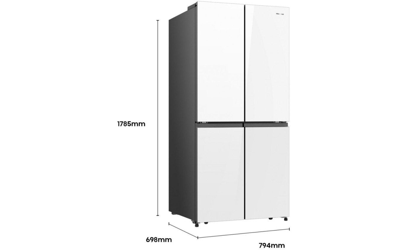 Hisense 483L Quad Door Fridge (White) HRCD483G