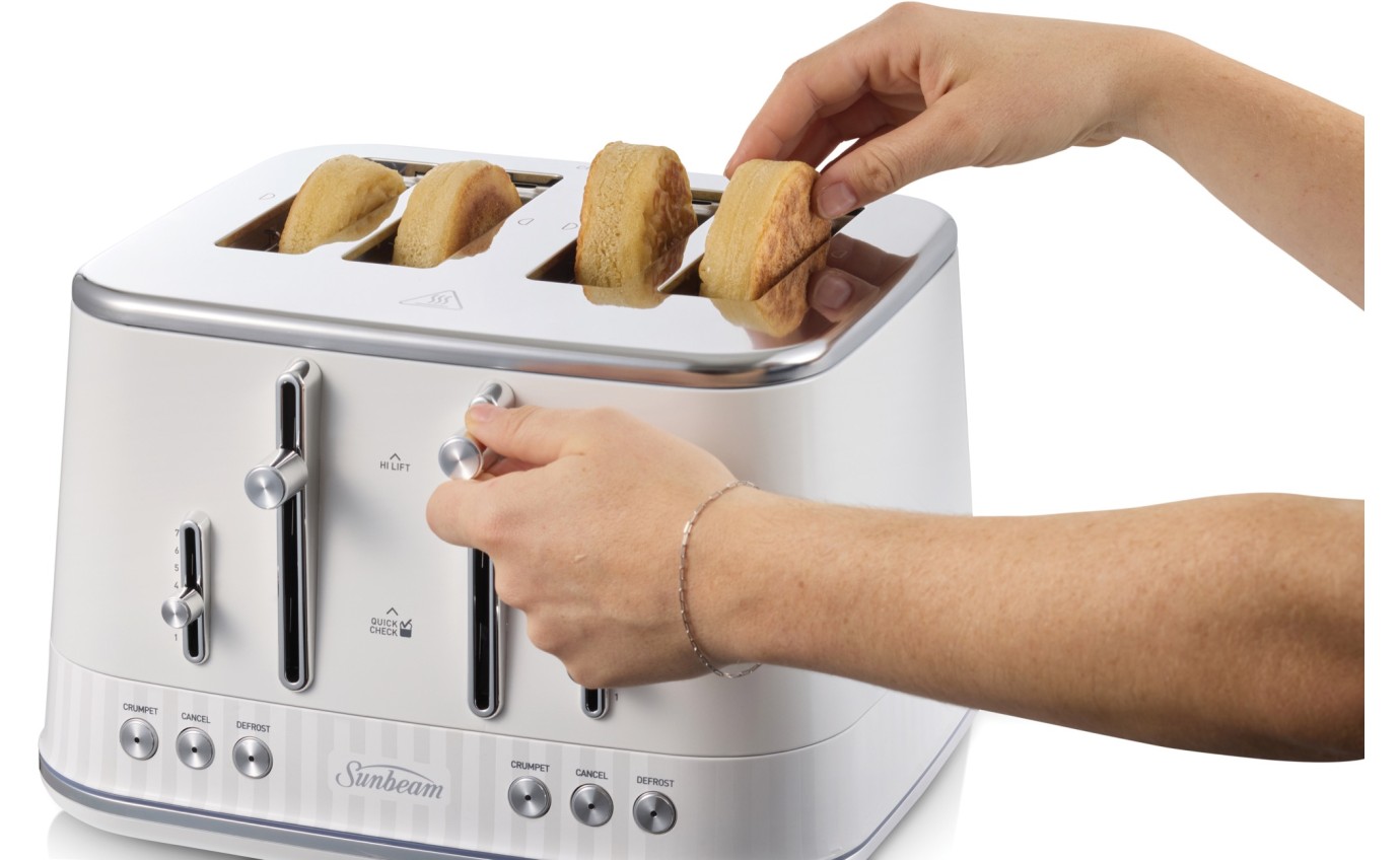 Sunbeam French Riviera Collection 4 Slice Toaster (White) TAM8104WH