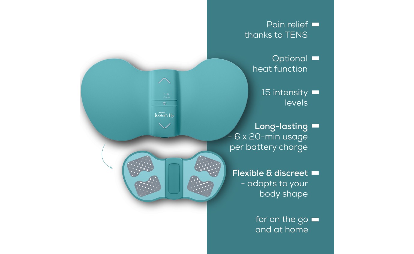 Beurer Menstrual Relax Plus 2-in-1 TENS & Heat Therapy Device EM55