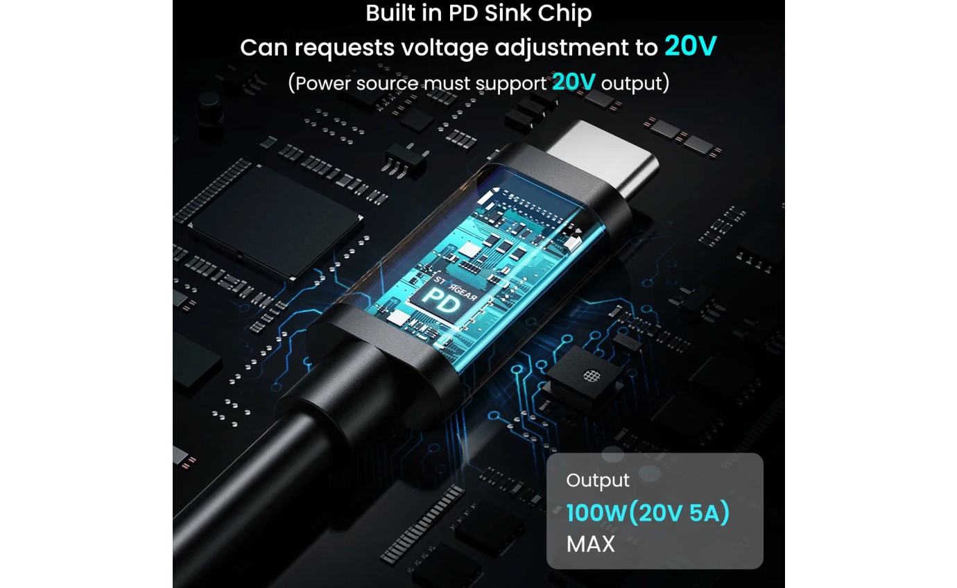 Stargear Mini 100W USB-C to DC Power Cable for Starlink Mini (2m) SGM020UCDC