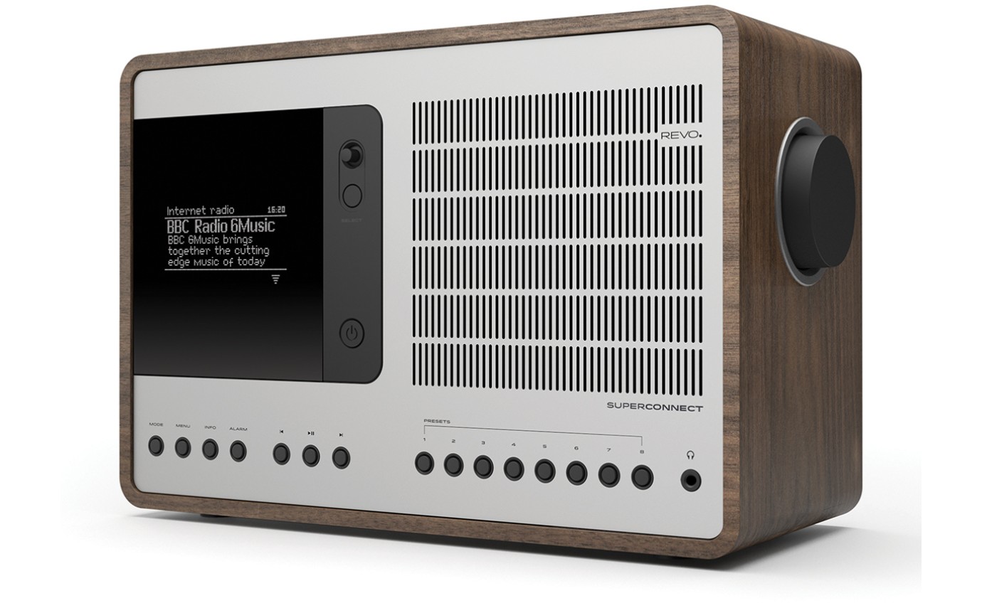 Revo SuperConnect Internet Radio (Walnut Silver) RVSUPERCONWS