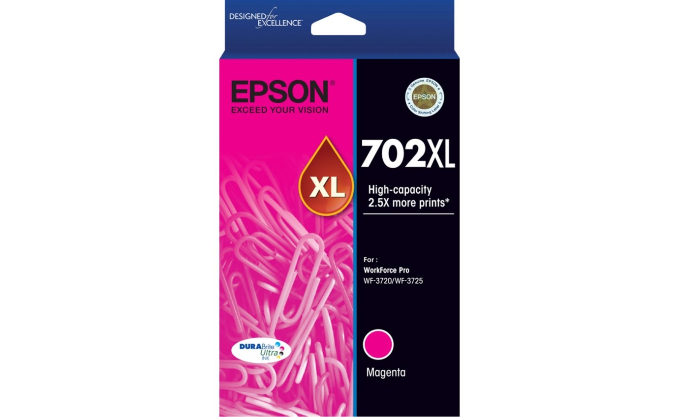 Epson 702XL DURABrite Ultra High Capacity Ink Cartridge (Magenta) T345392