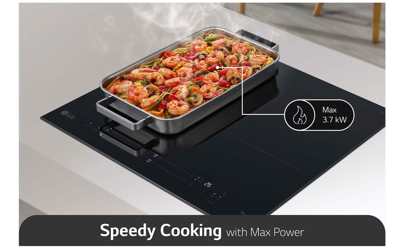 LG 60cm 4 Zone Induction Cooktop BCI607T4BG