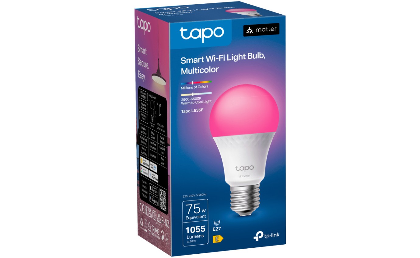 Tapo Smart Wi-Fi Multicolour Light Bulb (E27) TAPOL535E