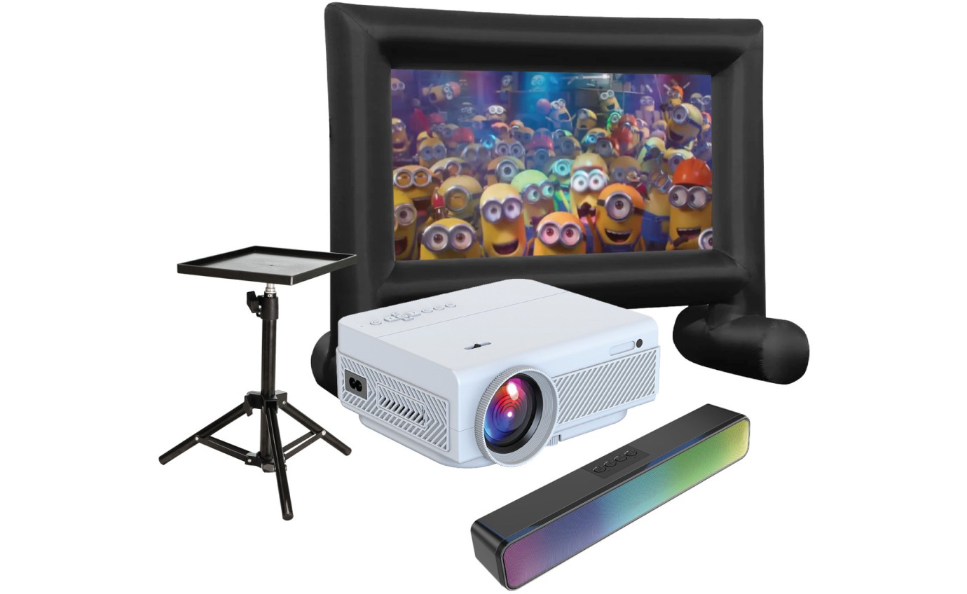 Laser 144 inch FHD Projector Outdoor Cinema Bundle PJOBF144670
