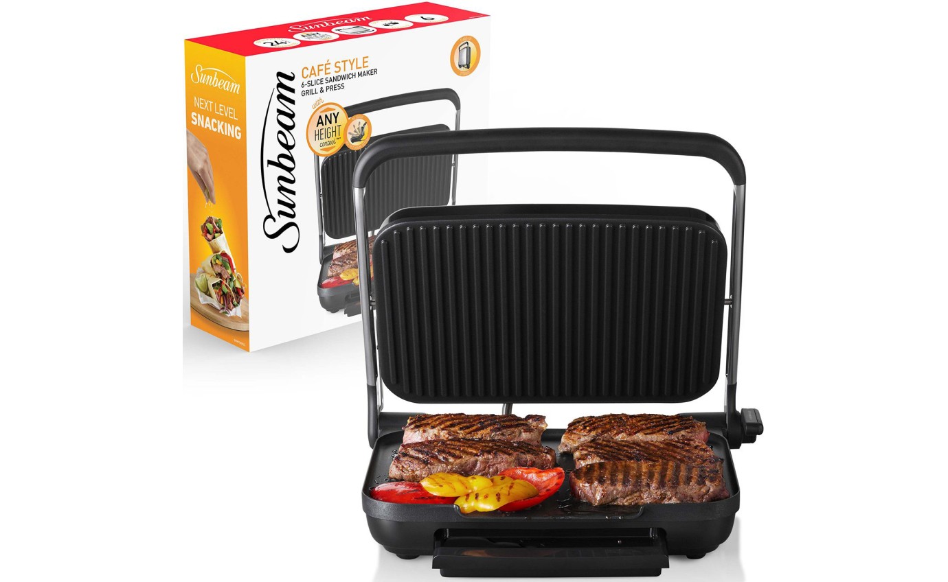 Sunbeam Café Style 6-Slice Sandwich Press & Maker GRM7000SS