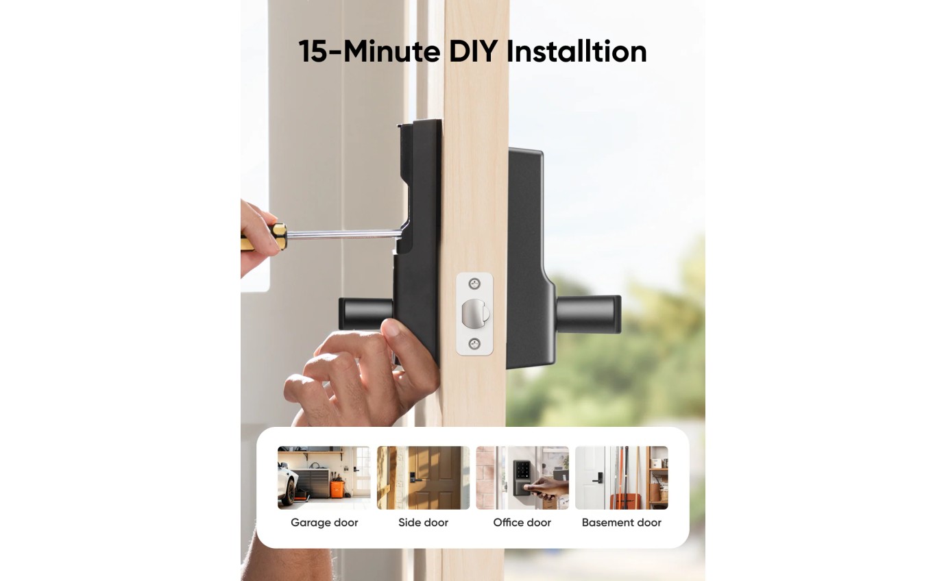 eufy Security Smart Lever Lock C33 (Black) T85L0C11