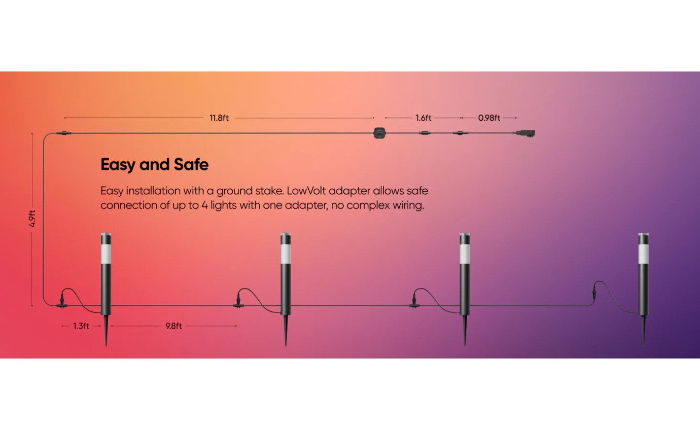 eufy Outdoor Pathway Lights E10 (4 Pack) T8L30C11