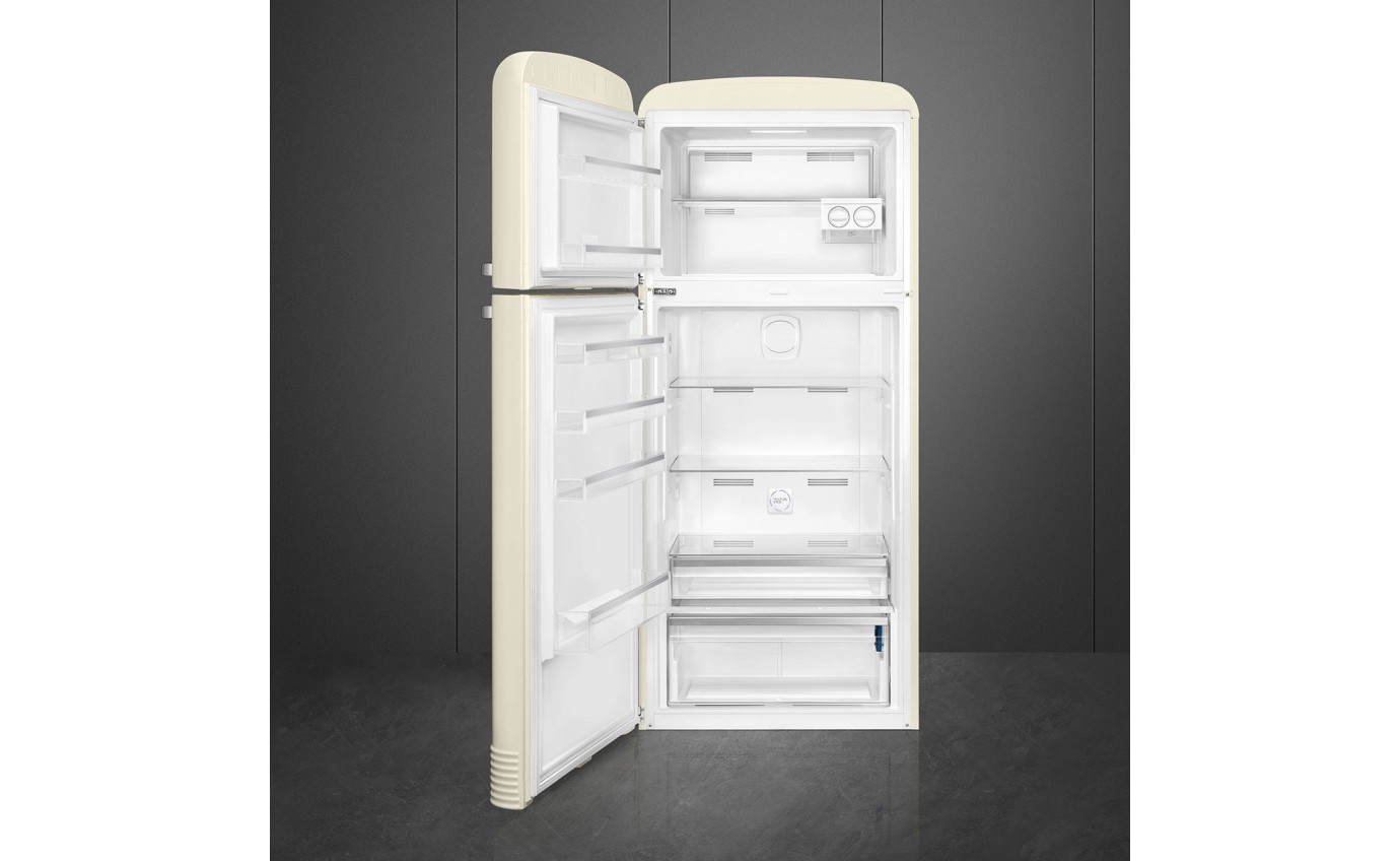 Smeg 524L 50s Style Retro Top Mount Fridge (Cream) FAB50LCR5AU