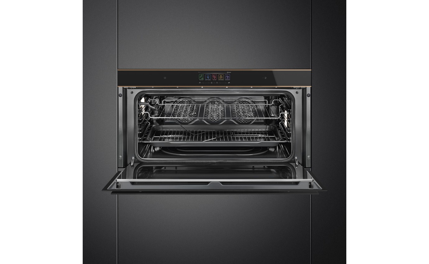 Smeg 90cm Dolce Stil Novo Thermoseal Pyrolytic Oven with Touch Control - Copper SFPR9606WTPNR