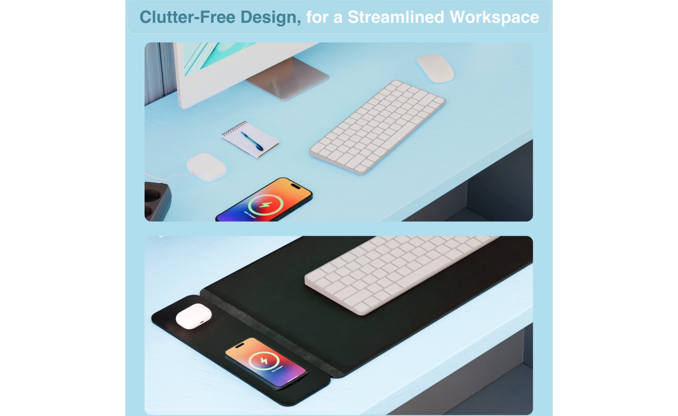 Laser Wireless Charging Desk Mat WCMATB792