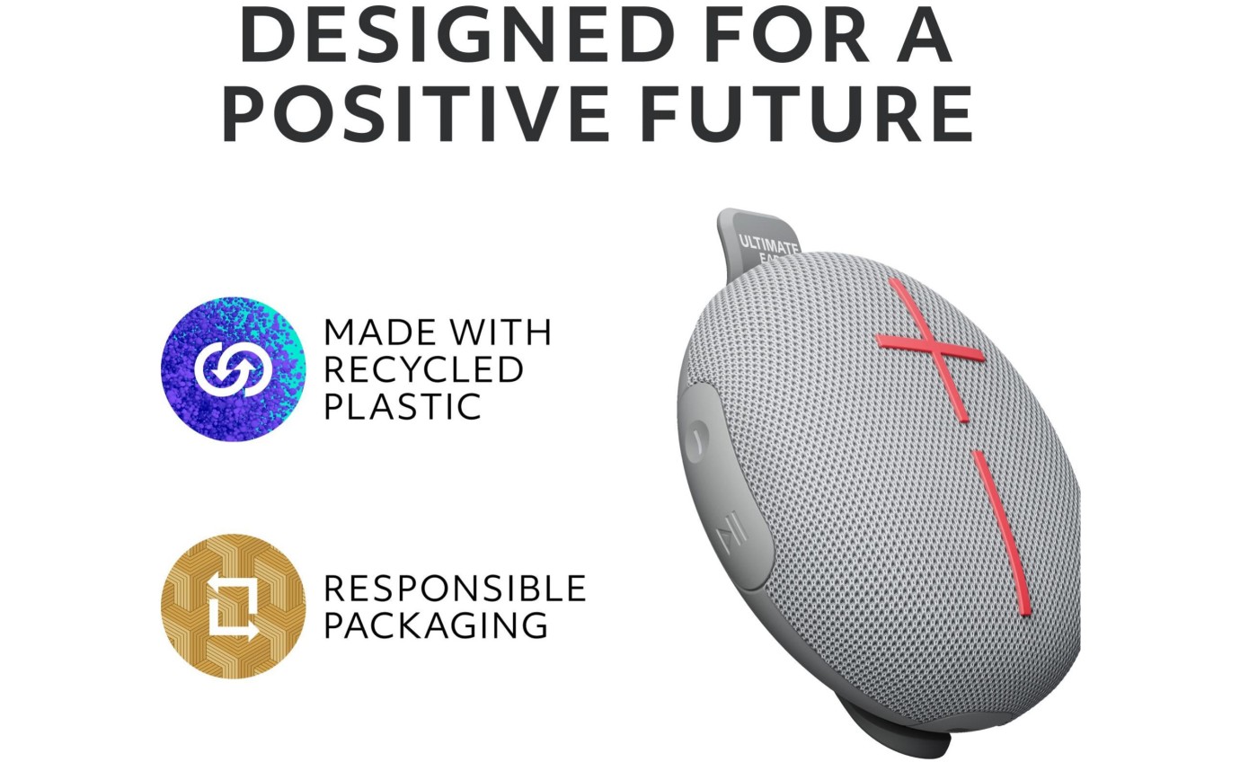 Ultimate Ears MINIROLL Portable Bluetooth Speaker (Revive Grey) 984002028