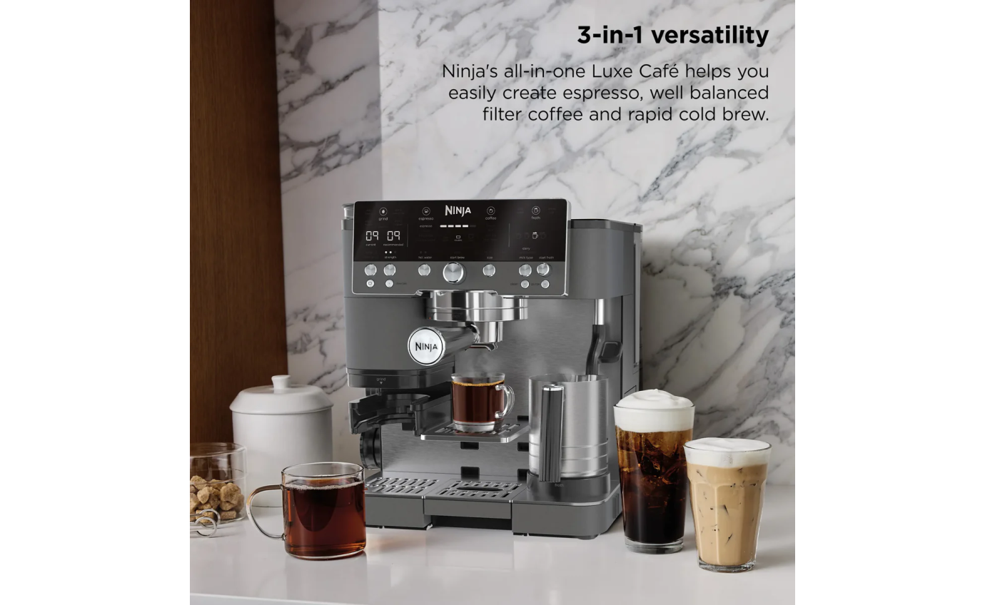 Ninja Luxe Cafe&trade; Premier Espresso Machine (Gunmetal) ES601GM