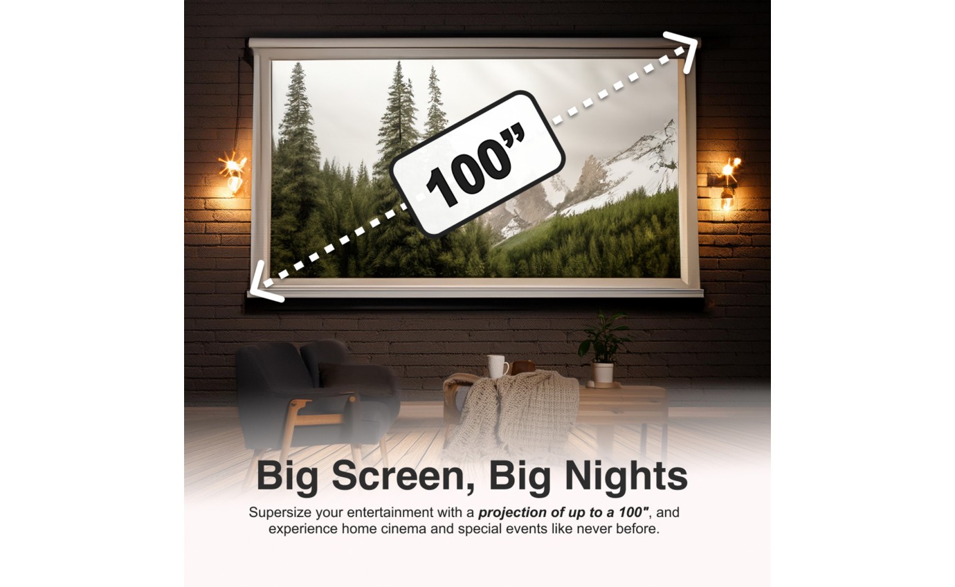 Laser 100 inch 720P LED Projector with Bluetooth PJ150HD663