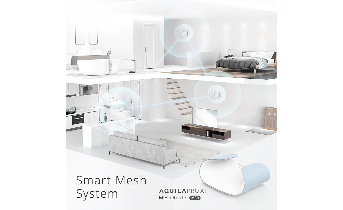D-Link Aquila Pro AI AX3000 Wi-Fi 6 Smart Mesh Router (2 Pack) M302PK