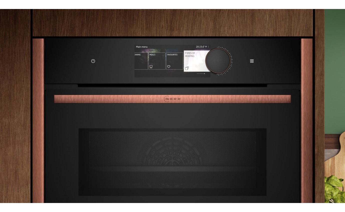 Neff 45cm N 90 Built-in Compact Oven with Microwave Function (Metallic Silver) C29MY7MY0MS