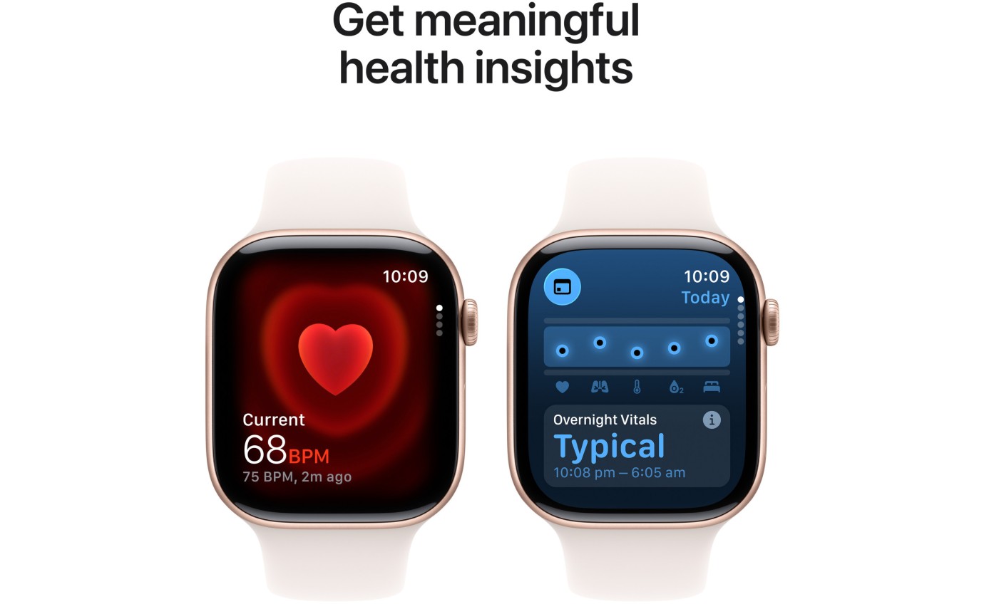 Apple Watch Series 11 GPS 46mm Rose Gold Aluminium Case with Light Blush Sport Band (S/M) MEV64XA