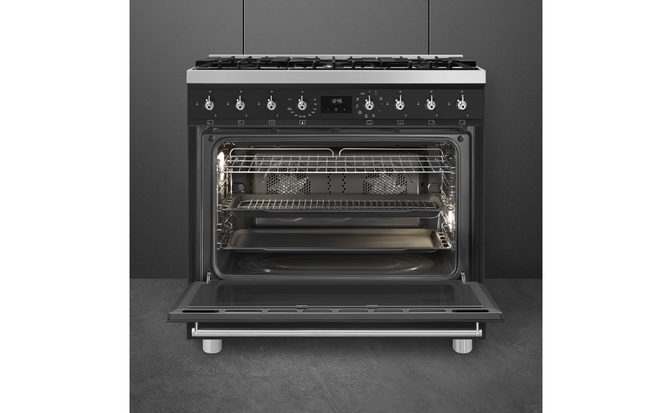 Smeg 90cm Dual Fuel Freestanding Oven CSP9GMMBA2