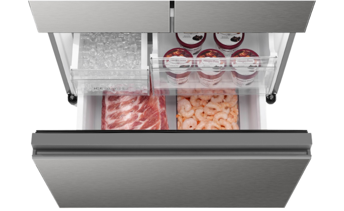 Haier 509L 500 Series French Door Refrigerator Freezer (Satina) HRF510FHS