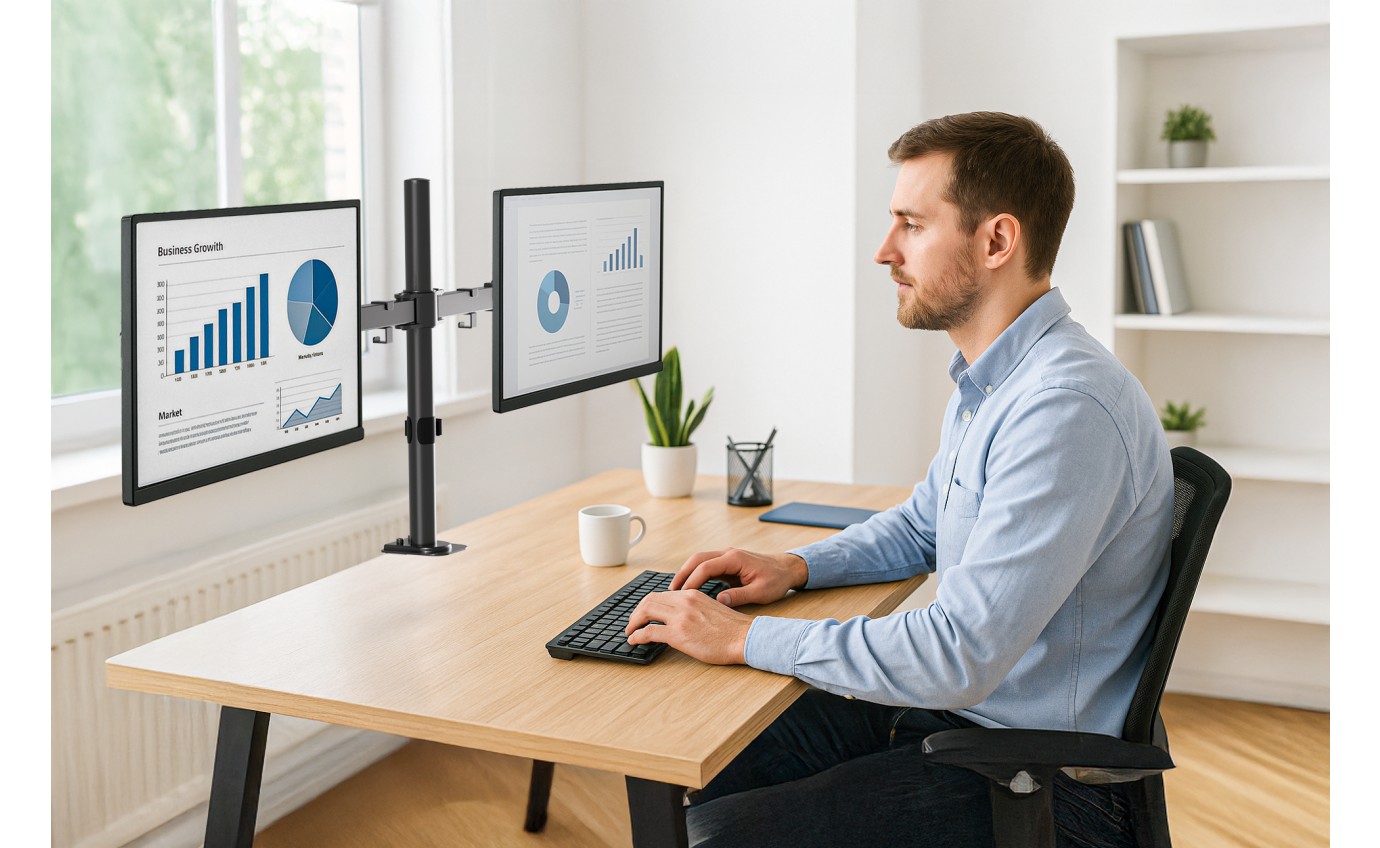 Nuvotech Dual Monitor Arm OTMA2E