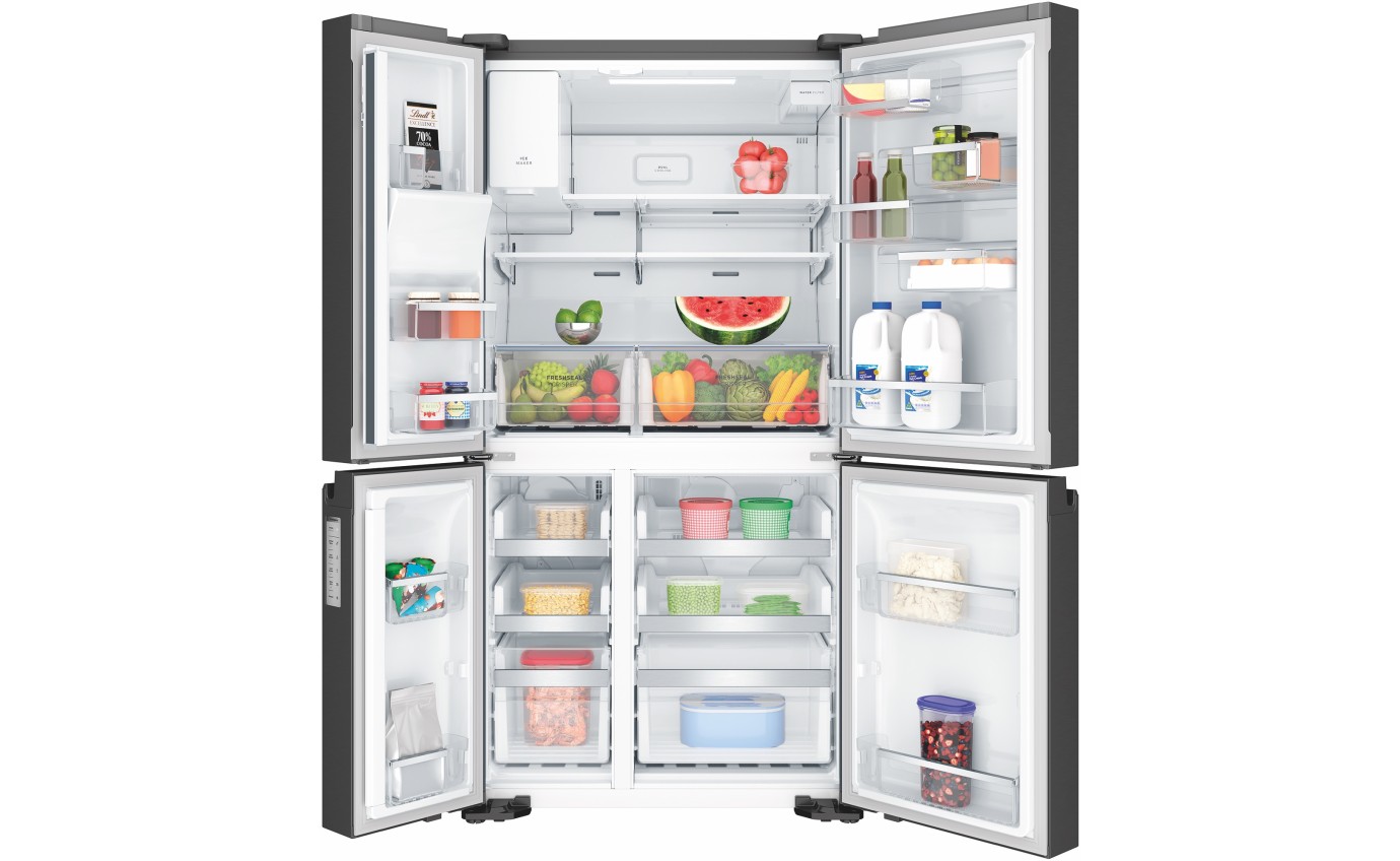 Westinghouse 609L Quad Door Fridge (Matte Black) WQE6170BB
