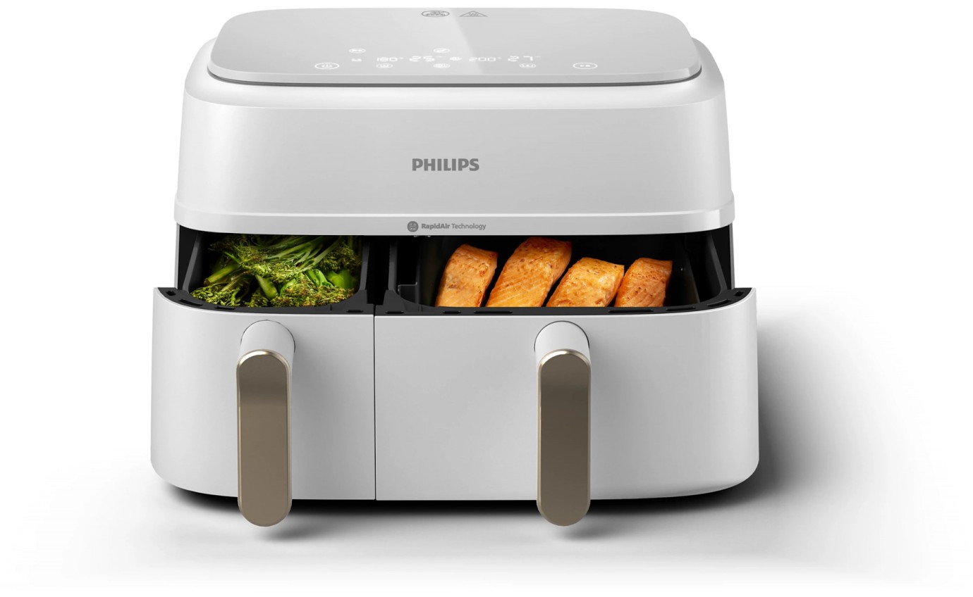 Philips 3000 Series Dual Basket Airfryer XXL (White) NA35310