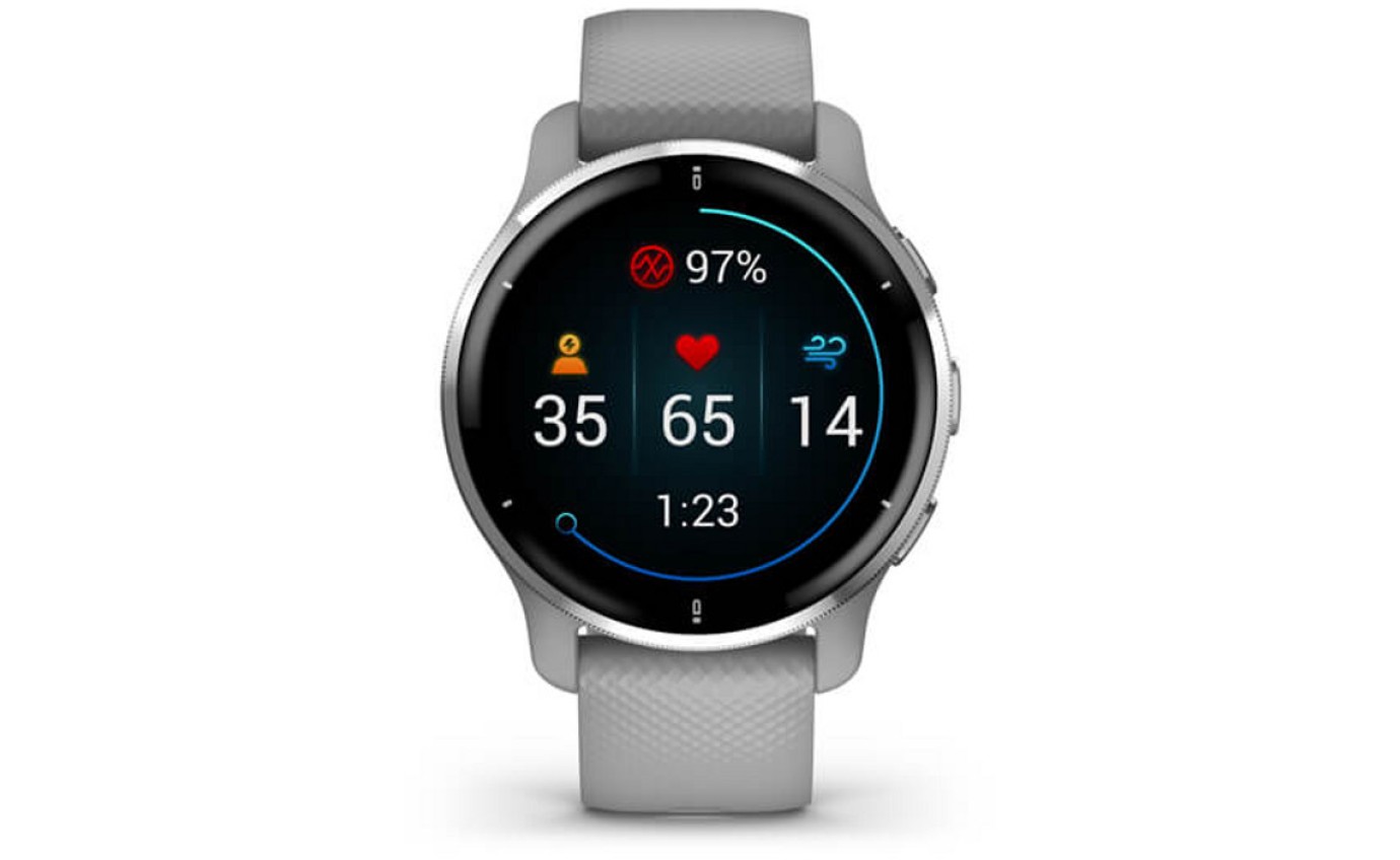 Garmin Venu® 2 Plus Smartwatch (Powder Grey) 0100249610