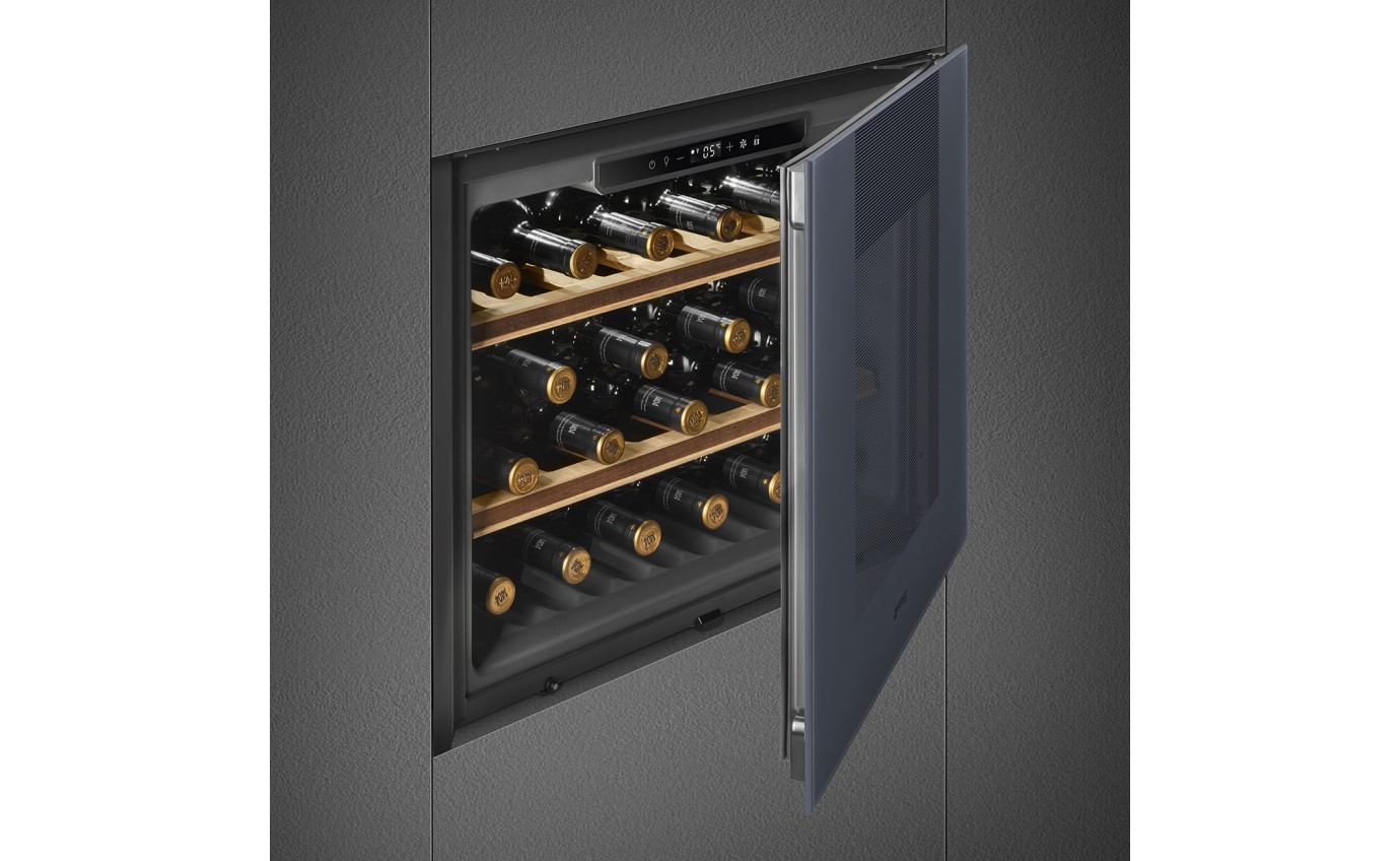 Smeg 45cm Linea Compact Wine Cellar (Neptune Grey) CVI121G