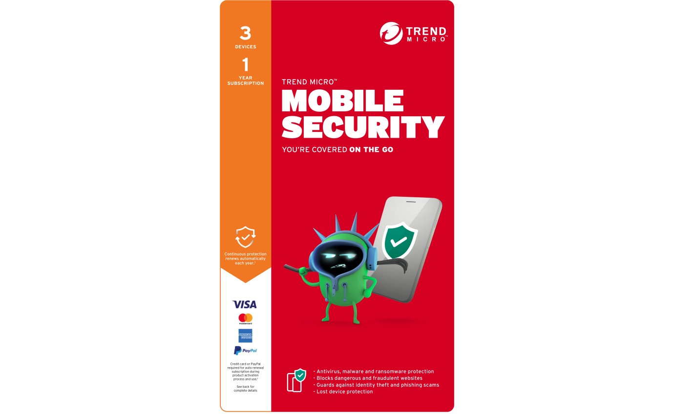 Trend Micro Mobile Security (3 Devices 1 Year) AUTMALL007
