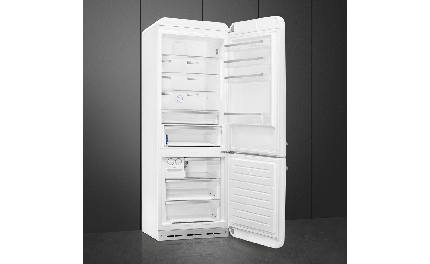 Smeg 481L 50s Style Retro Bottom Mount Fridge (White) FAB38RWH5AU