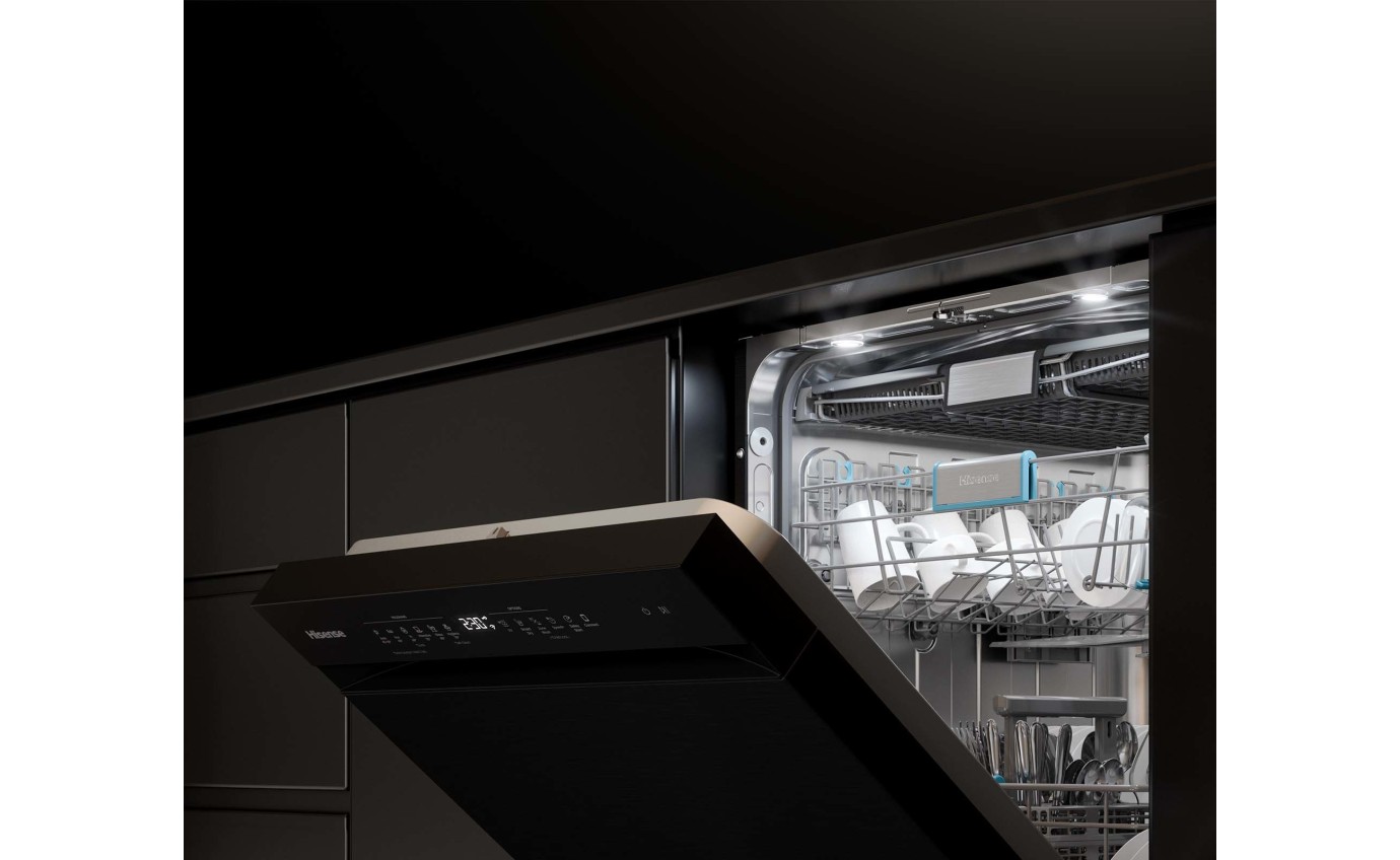 Hisense 60cm Freestanding Dishwasher Black Steel HSAP16FB Retravision