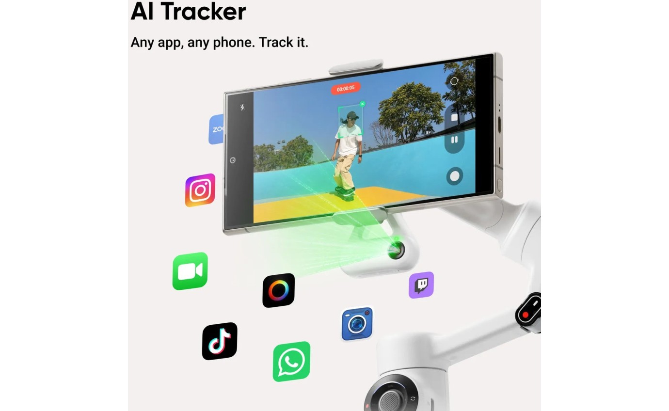 Insta360 Flow 2 AI Tracker Bundle (Stone Grey) INSTAFLOW2AI