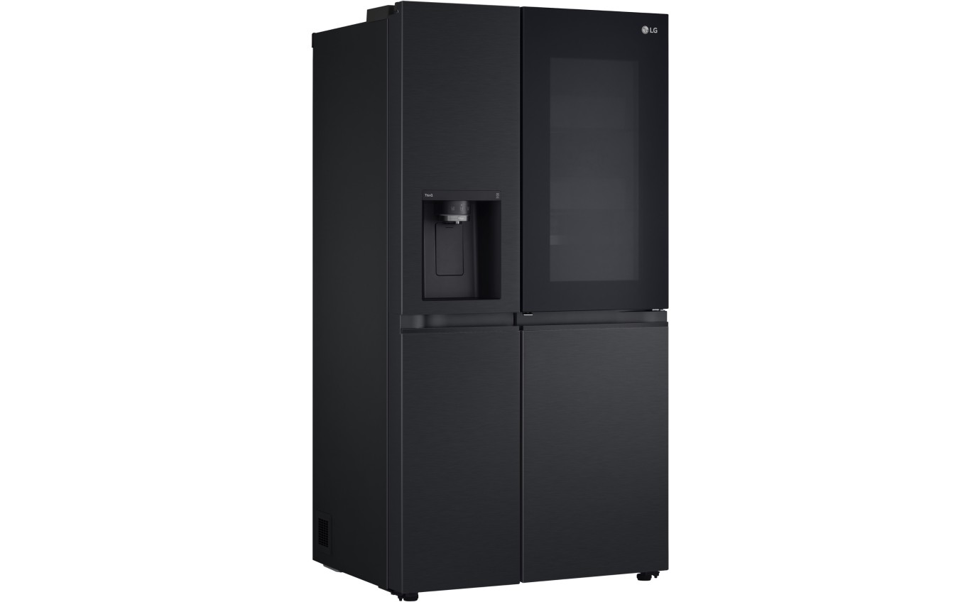 LG 635L InstaView Side By Side Fridge (Matte Black) GSV600MBLC