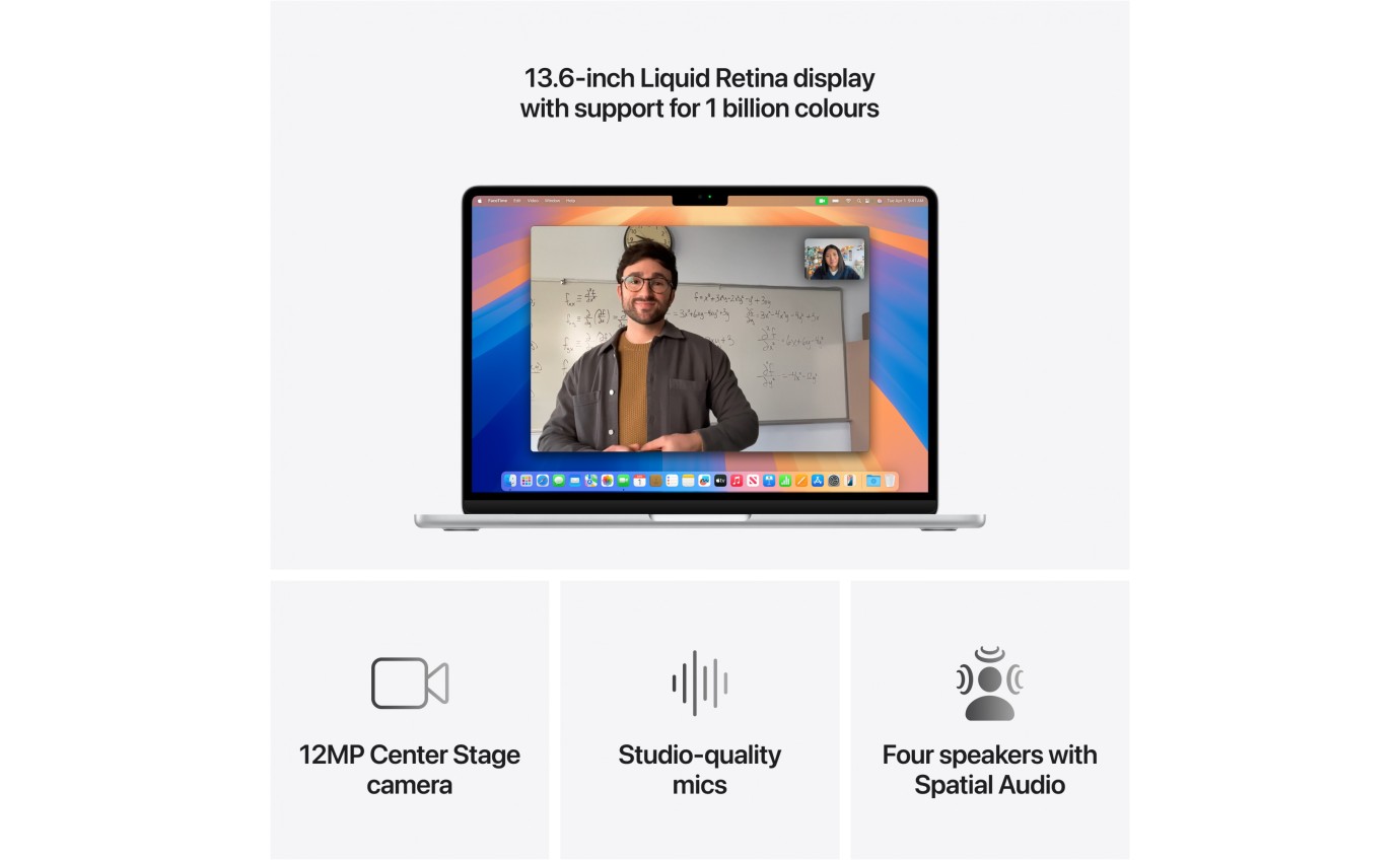 Apple MacBook Air 13-inch M4 Chip 16GB RAM 256GB (Silver) MW0W3XA