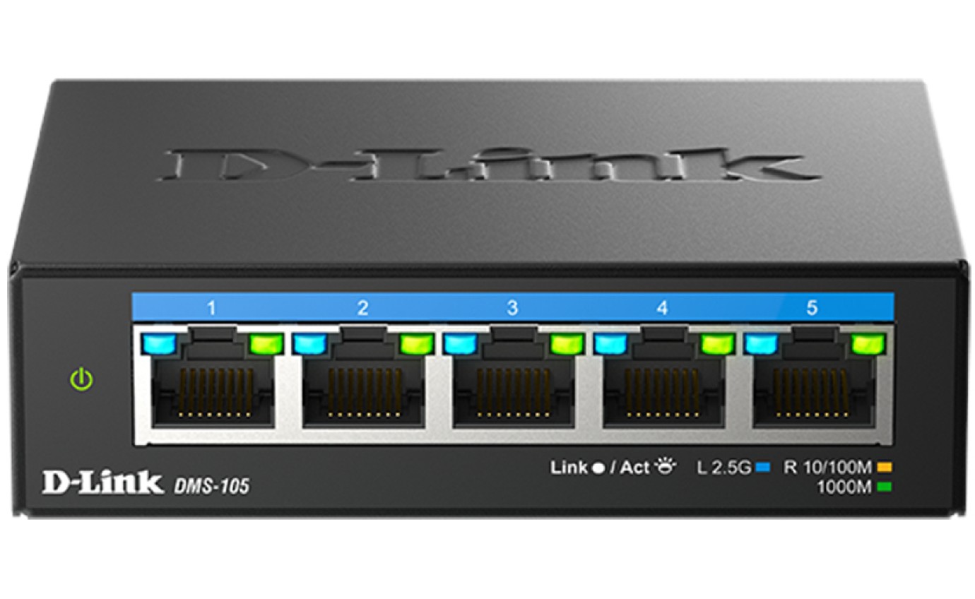 D-Link 5-Port Multi-Gigabit Desktop Switch (Metal Housing) DMS105