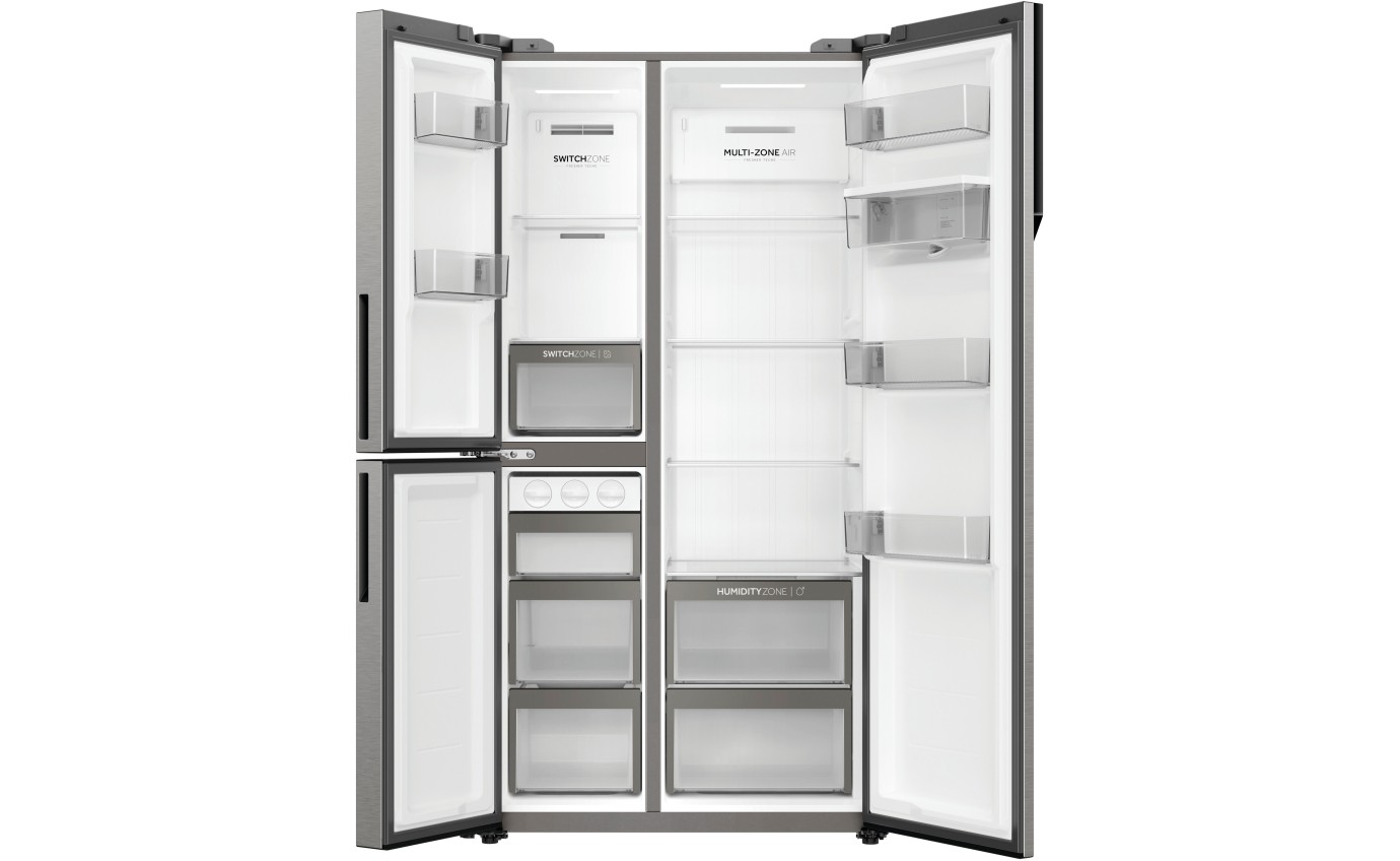 Haier 574L S+ Three Door Side by Side Fridge (Satina) HRF575XHS