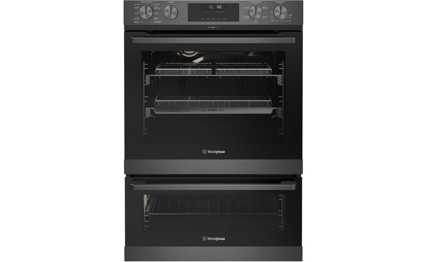 Westinghouse 60cm Multifunction PyroClean Duo Oven with SteamBake (Dark Stainless Steel) WVEP6727DD