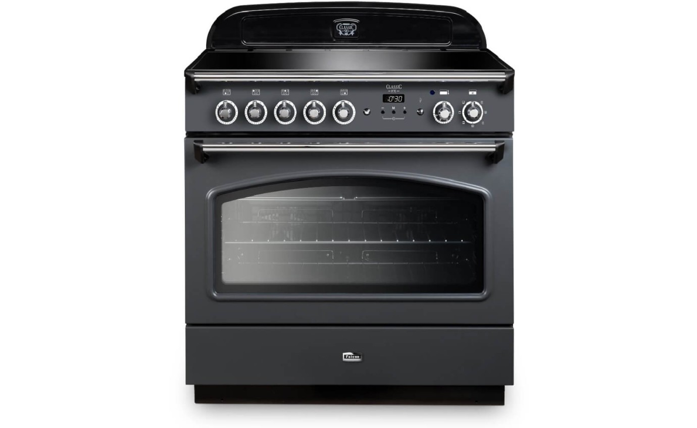 Falcon 90cm Classic FX Induction Freestanding Oven (Slate/Chrome) CLA90FXEISLCH