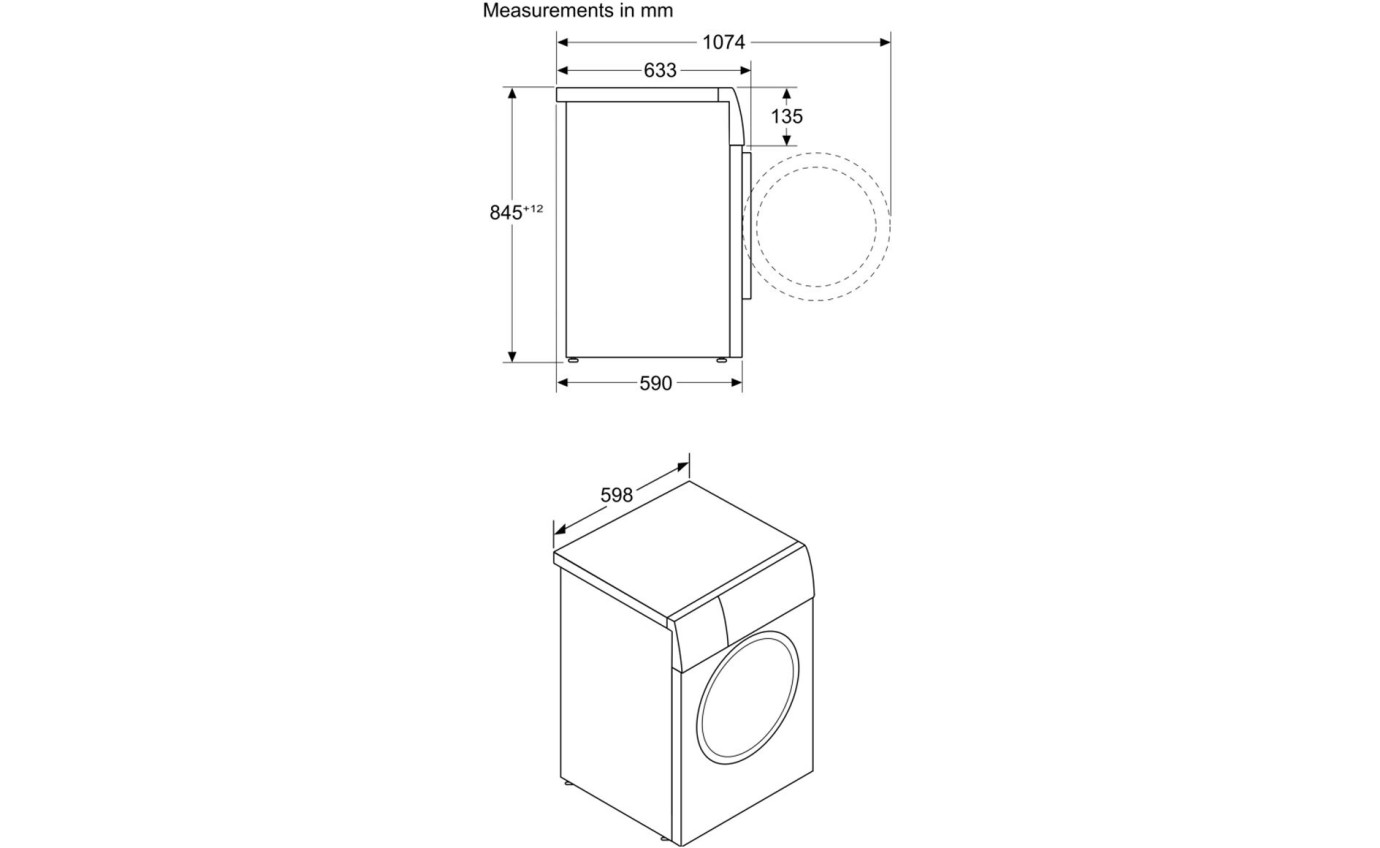 Bosch 10kg Series 8 Front Load Washing Machine (Cast Iron Grey) WGH254ARAU