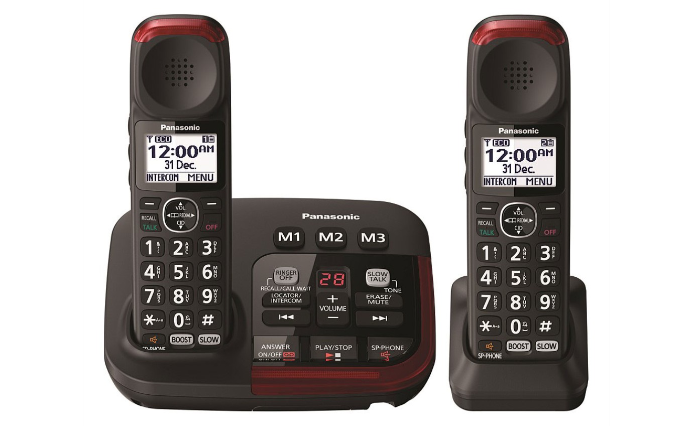 Panasonic Amplified Cordless Telephone (Twin Pack) KXTGM422AZB